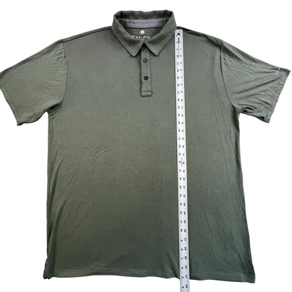 Free Fly Polo Shirt Mens XXL Green Performance Bamboo Short Sleeve Casual - Picture 9 of 9